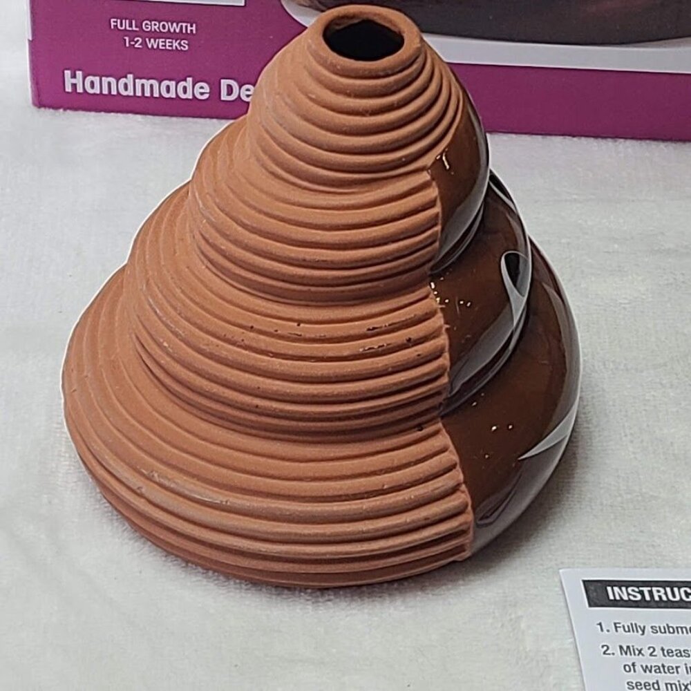 Chia Pet Emoji Poopy W/ Seed Pack Collectible Decorative Planter New Open Box - Picture 11 of 16